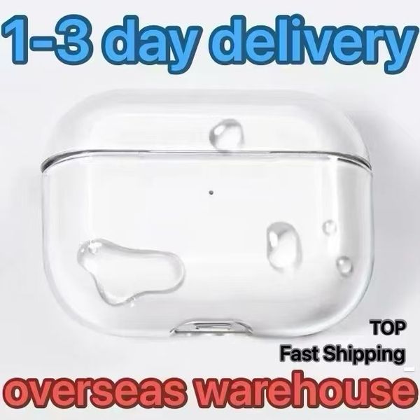 USA Stock For Apple Airpods Pro 2 Generation pro 2 airpod 4 Headphone Accessories Solid TPU Silicone Protective Earphone Cover Wireless Charging Shockproof 4rd Case