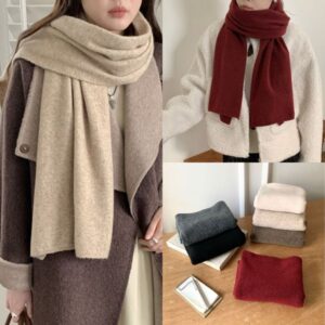 1-583 Soft fur scarf Korean Japanese style autumn and winter