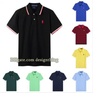 Mens t Shirt Short Sleeve Designer Tee Business Casual Golf Shirts for Men Small Big Horse Homme Style Tops Embroidered Cotton Classic casual T-shirt