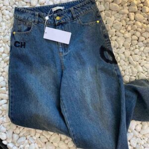 Women's jeans high-waisted designer straight-through wide leg pants show thin women casual pants size S-L