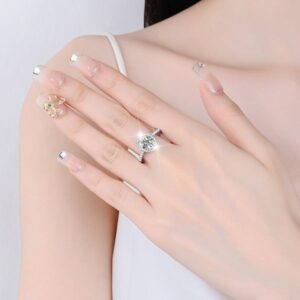 Stunning 2-Carats Oval Shape Moissanite Solitaire Necklace Premium Quality Eternity Diamond Alternative Jewellery