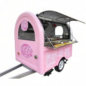 Stainless Steel Truck Food Hot Dog Pizza Coffee Ice Cream Mobile Fast Food Trailer for Event Wedding