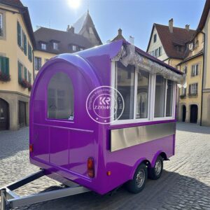 Mobile Fast Food Truck Mobile Kitchen Fully Equipped Street Snack Pizza Cart Concession Fast Food Trailer With Full Kitchen