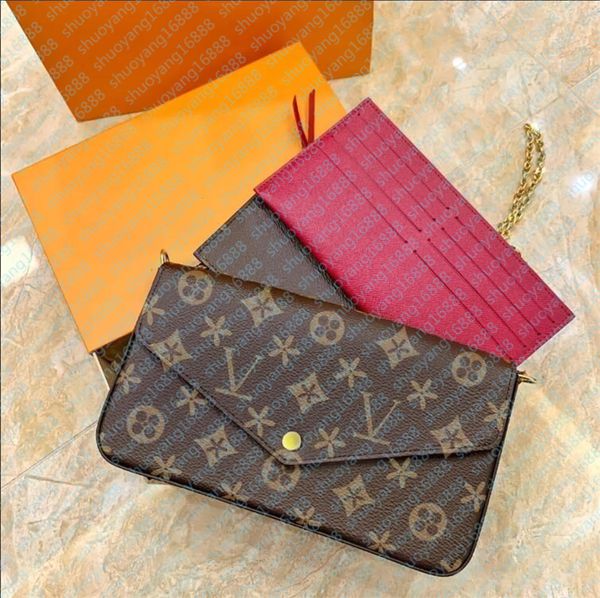 2024 Shoulder Soft Handbag 3pcs Ladies Tote Womens Purse Messenger Bags Designer Brand Crossbody Purses Handbags