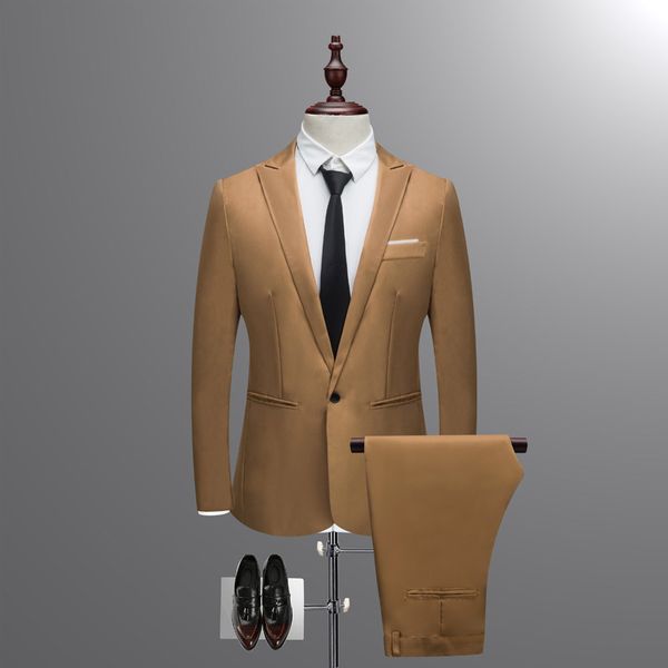 H465 Fashion business suits slim fit men's two piece suits