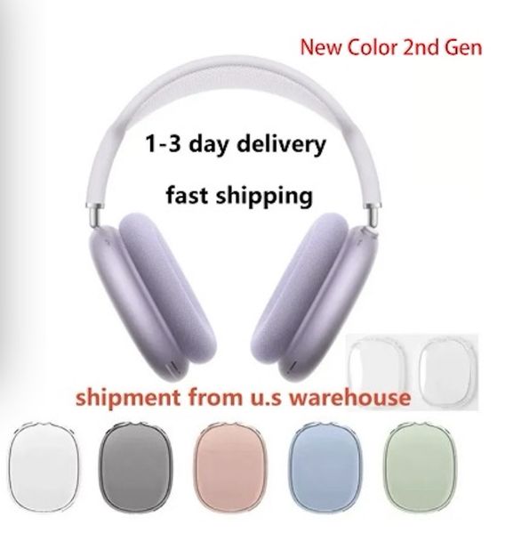 For B1 P9 high quality Pro Max 2nd Bluetooth Headband Accessories airpods pro max Transparent TPU Silicone Waterproof Protective case AirPod earphone
