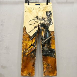 Jeans Designer Letter Trousers Luxury Fashion Long Pants Pipped Jeans Distressed Trousers Classic Loose Womens Mens Elasticity Button Zipper