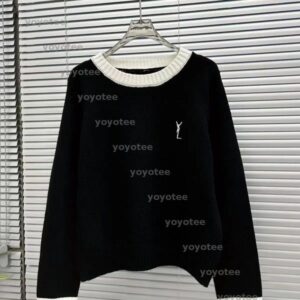 Letter embroidered round neck sweater New sweater in autumn and winter Simple slim casual top BFG2501214