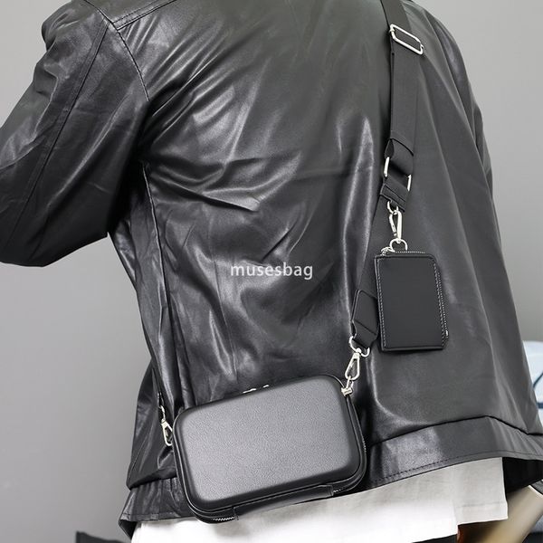 New Korean men's box bag Korean brand crossbody bag fashionable personality trendy small square bag casual shoulder bag