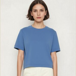 sweet and salty versatile navy blue round neck tshirt unlocking diverse fashion styles