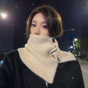 1-803 Scarf soft waxy solid color neck scarf cashmere warm scarf women elegant