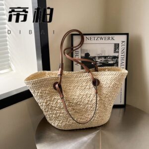 Luxury Designer Bags Lafte Grass Hand WovenLarge Capacity Shopping Bag Fashion Tote Bag Handbags Classic Summer Leather Handbags Beach Bags Women Shoulder Bag5