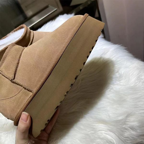 5 cm Australia Boots Women Tazz Slippers fur slides Platform Suede Shearling Slipper Tasman Ultra Mini Snow boot mens winter Designer Ankle booties warm shoes