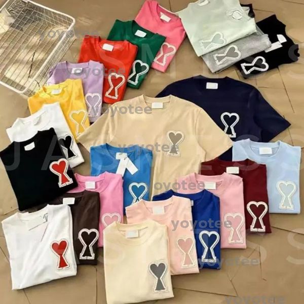 Designer Tshirt Mens High Quality T Shirt Heart Embroidered T Shirts For Women Luxury Womens Tee Shirts -8 Cotton Short Sleeve Shirt Summer Tops BFG2411156
