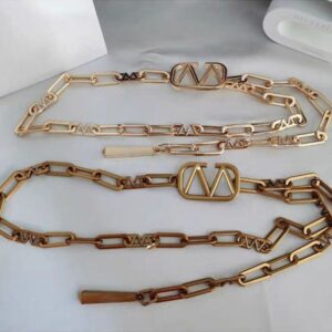 Fashion Belts for Woman Luxury Belt Metal Chain Classic Waistband Golden and Bronze 2 Optional