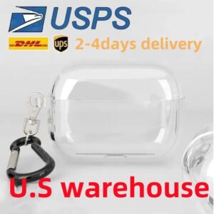 For Apple Airpods pro 2 airpod 3 pro Case Solid TPU Silicone Protective Earphone Cover Wireless Charging Shockproof Case USA Stock