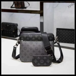 Mens Totes Purses Fashion Handbags Men Leather TRIO Messenger Bags Shoulder Make up Bag Tote bags