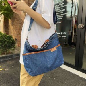 free shipping Design Thick Multi Pocket Cowboy Art Leisure Fashion Student Canvas Handbag Crossbody Bag