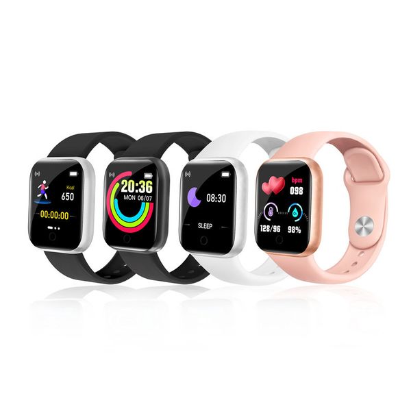 Y68 Watch Color Screen Step Counting Multi Sport Mode Message Reminder Photography Music Remote Control Smart Band
