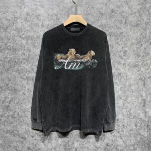 Mens T Shirts fashion Men's Designer 19 styles cheetah print tee woMen Casual sleeve Hip hop Street Long Top