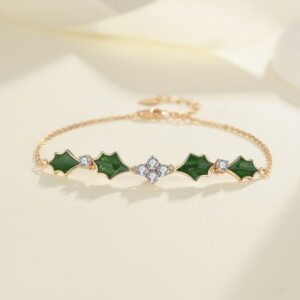 Versatile S925 Sterling Silver Moissanite Pendant Necklace Featuring Unique Leaf Artistry