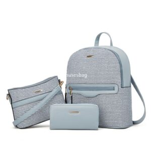 European and American women high-quality retro minimalist multifunctional Korean large capacity tote bag lightweight shoulder bag three piece set