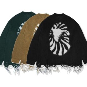 Men's Sweaters Designer Knitted sweater round neck pullover sweater tassel hem casual trendy style for both men and women