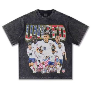 2025 Style Short Sleeve Men's Cross-Cultural Heavy Cotton Small Collar Printed American Football Team Design T-Shirt