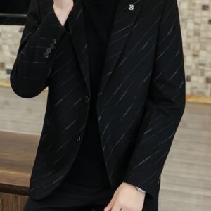 W355 Autumn men's suit jacket youth business casual single western simple