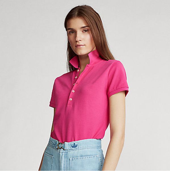 Women T shirts women's t-shirt shirt Summer Classic Casual Short Sleeve Top Multi-Button Lapel T shirt small horse Multicolor Slim Fit all-match clothing Asian size