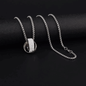 Luxury designer necklace diamond screw love necklaces for men cool aesthetic double hoop cjeweler chains mens woman pendant necklaces ladies jewelry Q2