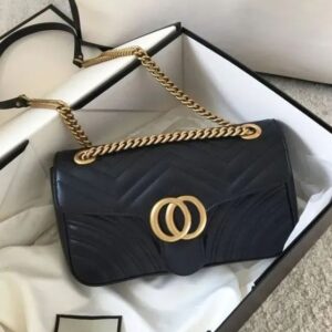 Luxury Designer Marmont Chain Shoulder Bag for Women – Genuine Leather Fashion Purse with Classic Messenger Design crossbody bags