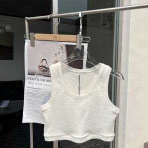 top tank top womens designer clothing Tees Women Sexy Crop Top Summer Fashion Sport Bra Yoga Tops Woman Tank Tops Sleeveless Knitting Vest Tees