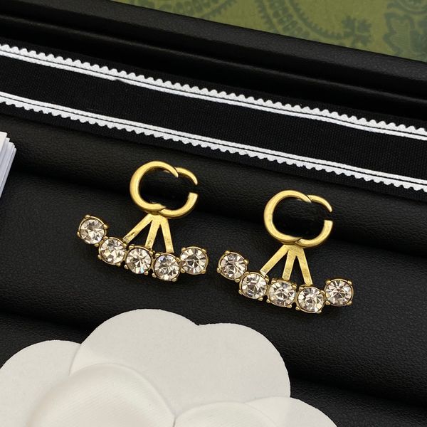 Classic Women Stud Crystal Pearl Earring Fashion Flowers Jewelry Earring Designer Luxury Brand High Quality Earrings Wedding Party Accessories