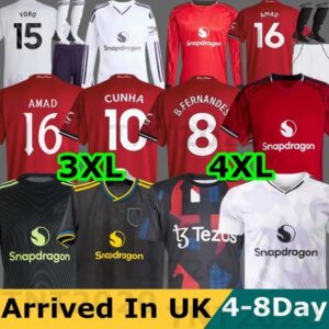 2025 2026 AMAD 16 GARNACHO YORO CUNHA 10 HOJLUND MAINOO MOUNT football shirt Soccer Jersey Pre match Stone Roses MARTINEZ CASEMIRO B. FERNANDES UNTED 25 26
