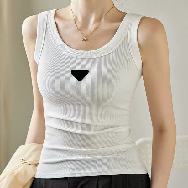 Designer Womens tank womens vest top Shirts Top Fashion women's t-shirt Summer sexy Sleeveless Cami Elastic Sport Knitted Tank cotton tees pullover