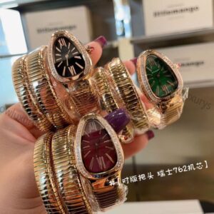 2025 High Quality Hot Sales Bvglari Watch Snake Watch Serpentine Designer Luxury Bv Watch High Quality Stainless Steel Band Lady Diamond Bv Watch Woman Watch