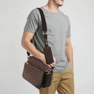 High Quality Designer mens womens POCHETTE TRIO Cross Body Wallets Leather tote Patchwork handbag shoulder bags Totes Purse Crossbody Bag with dust bag 10A