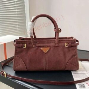 Suede Brown Shoulder bag Designer bag Luxury Bag Canvas bag Womens crossbody bag Leather Handbag Large Capacity tote bag Casual Handbag Underarm bag half moon bag