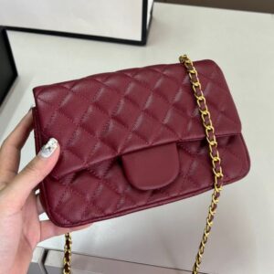 Handbag Designer Handbags For Women Black Shoulder Bag Synthetic Leather Caviar Cowhide Classic Flap With Gold Chain Leather Purse Cross Body Designer Bags