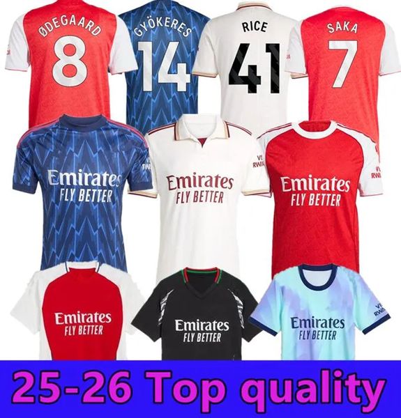 25/26 CALAFIORI soccer jerseys Aries 24 25 26 sterling G.JESUS SAKA MERINO HAVERTZ RICE ODEGAARD MARTINELLI football kits shirt Men Kids