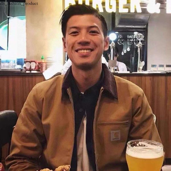 Carrharts Jacket High Quality 25Fw Designer Vintage Washed Canvas Fashion Brand Detroit Casual Loose Outwear Coats Work Clothes carharttlies bdg fc2