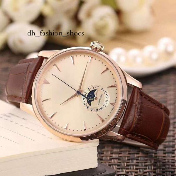 jaeger le coutre Reverso Watch Designer Watch Top Swiss Brand Master Of Lunar Phases Automatic Movement Watches Moonphase Leather Gentleman Orologio Di L 28e