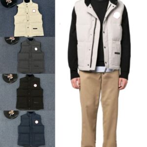 Designer Vests jacket Stand collar cotton padd coat large pocket budge jacket outdoor thick warm men and women couple hooded