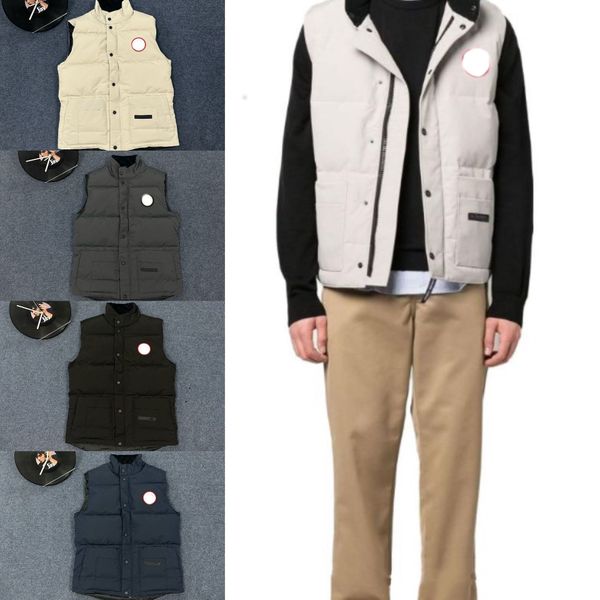 Designer Vests jacket Stand collar cotton padd coat large pocket budge jacket outdoor thick warm men and women couple hooded