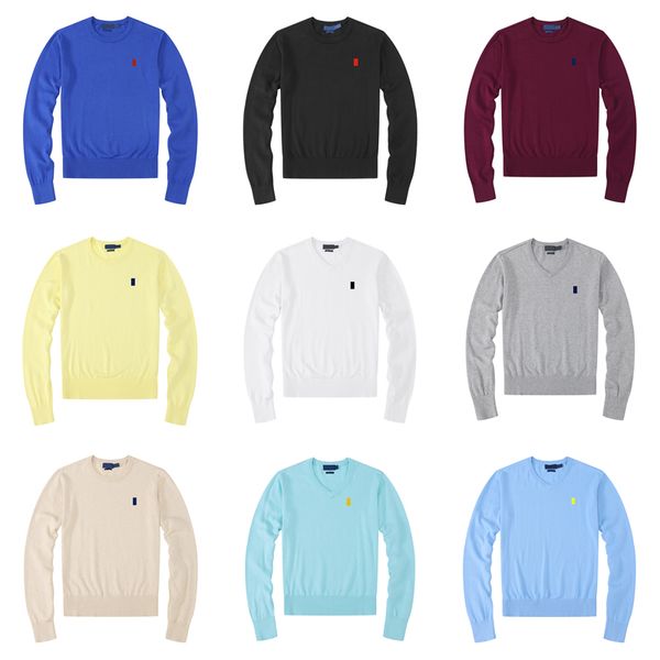 sweater designer Elegant Men's Wool-Blend Designer Sweater for a Sophisticated Long-sleeved crew neck V-neck sweater asian Size S-XXL