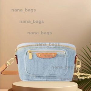 Luxury designer bag waist bags mini bumbag denim leather fanny pack small purse embossed letter outdoor casual plated gold chain zipper bum bags classical