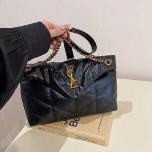 2025 Bestselling Quilted Chain-Accent Crossbody Bag – Designer Convertible Shoulder Purse ,Luxury Vegan Leather Free shipping