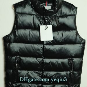 Designer Cold Weather Vest for Men White Duck Down Padded Jacket with NFC Scanning Thick Fluffy Outerwear Parkas Plus Size Black Couple Style Puffer jacket