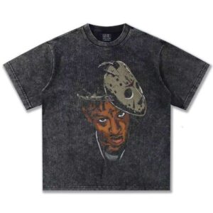 2025 Summer 21 Barbarian American Direct Injection Printed Men's Short Sleeve Heavy Cotton Hip-Hop Style Crew Neck T-Shirt